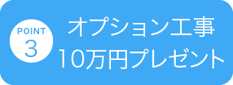 POINT 3 オプション工事10万円プレゼント